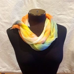 Scarf/shawl sheer mesh multi color